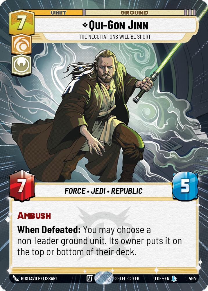 Qui-Gon Jinn (464) - The Negotiations Will Be Short (Hyperspace) (464) [Legends of the Force] (ONLINE ORDER ONLY)