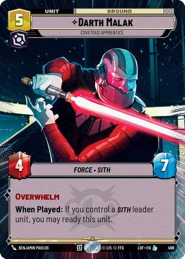 Darth Malak (498) - Covetous Apprentice (Hyperspace) (498) [Legends of the Force] (ONLINE ORDER ONLY)