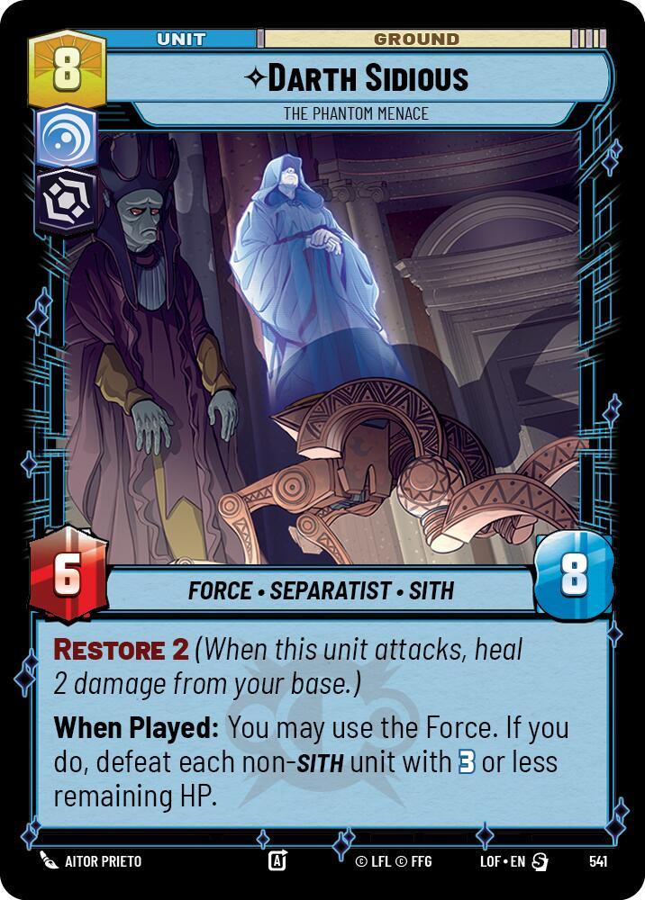 Darth Sidious (541) - The Phantom Menace (Foil) (541) [Legends of the Force] (ONLINE ORDER ONLY)