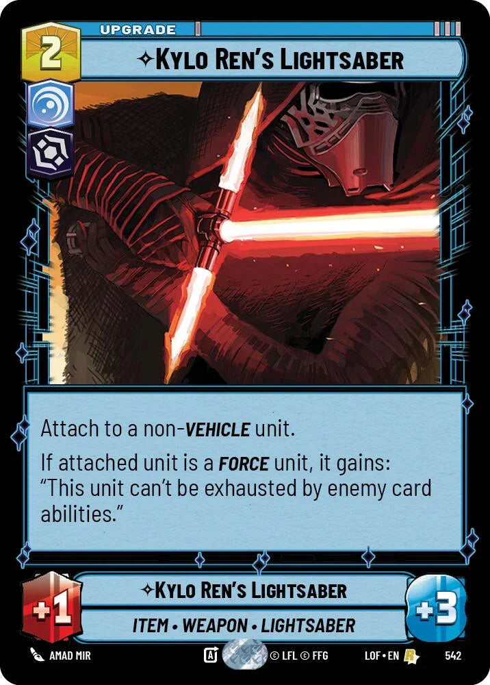 Kylo Ren's Lightsaber (542) (Foil) (542) [Legends of the Force] (ONLINE ORDER ONLY)