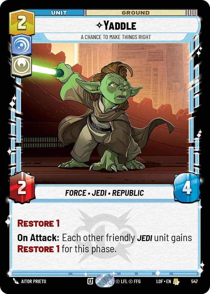 Yaddle (547) - A Chance To Make Things Right (Foil) (547) [Legends of the Force] (ONLINE ORDER ONLY)