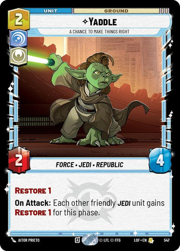 Yaddle (547) - A Chance To Make Things Right (Foil) (547) [Legends of the Force] (ONLINE ORDER ONLY)