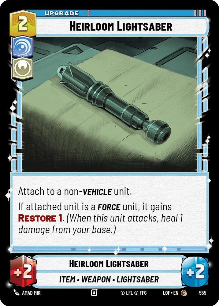 Heirloom Lightsaber (555) (Foil) (555) [Legends of the Force] (ONLINE ORDER ONLY)