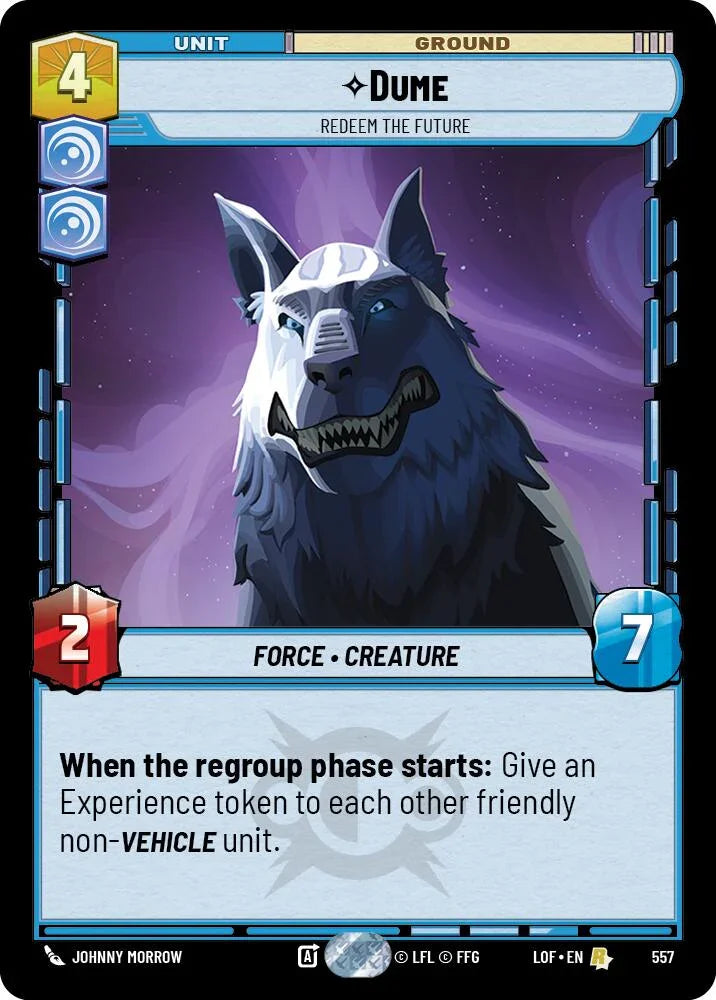 Dume (557) - Redeem the Future (Foil) (557) [Legends of the Force] (ONLINE ORDER ONLY)