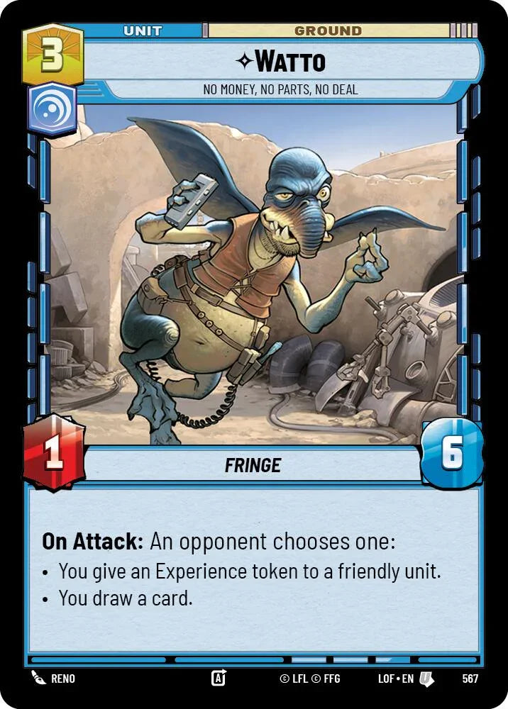 Watto (567) - No Money, No Parts, No Deal (Foil) (567) [Legends of the Force] (ONLINE ORDER ONLY)