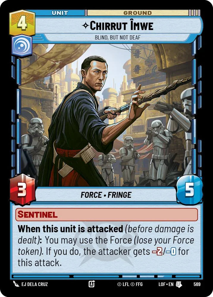 Chirrut Imwe (569) - Blind, but not Deaf (Foil) (569) [Legends of the Force] (ONLINE ORDER ONLY)