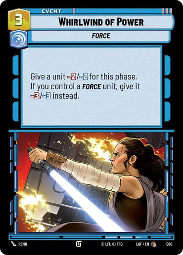 Whirlwind of Power (580) (Foil) (580) [Legends of the Force] (ONLINE ORDER ONLY)