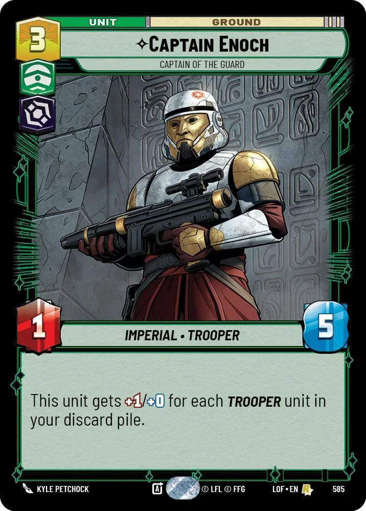 Captain Enoch (585) - Captain of the Guard (Foil) (585) [Legends of the Force] (ONLINE ORDER ONLY)
