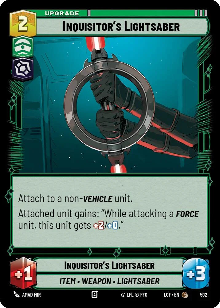 Inquisitor's Lightsaber (592) (Foil) (592) [Legends of the Force] (ONLINE ORDER ONLY)