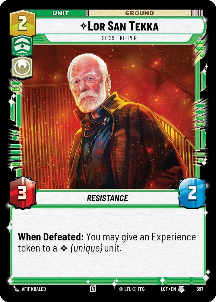 Lor San Tekka (597) - Secret Keeper (Foil) (597) [Legends of the Force] (ONLINE ORDER ONLY)