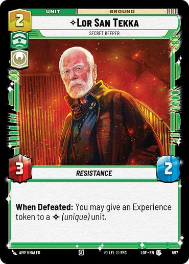 Lor San Tekka (597) - Secret Keeper (Foil) (597) [Legends of the Force] (ONLINE ORDER ONLY)