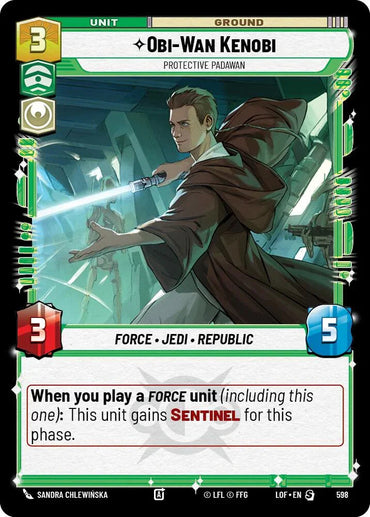 Obi-Wan Kenobi (598) - Protective Padawan (Foil) (598) [Legends of the Force] (ONLINE ORDER ONLY)