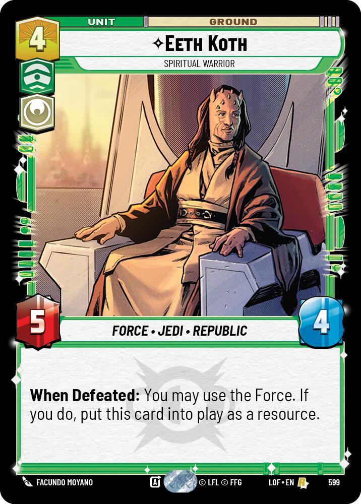 Eeth Koth (599) - Spiritual Warrior (Foil) (599) [Legends of the Force] (ONLINE ORDER ONLY)