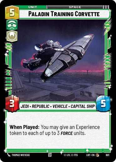 Paladin Training Corvette (601) (Foil) (601) [Legends of the Force] (ONLINE ORDER ONLY)