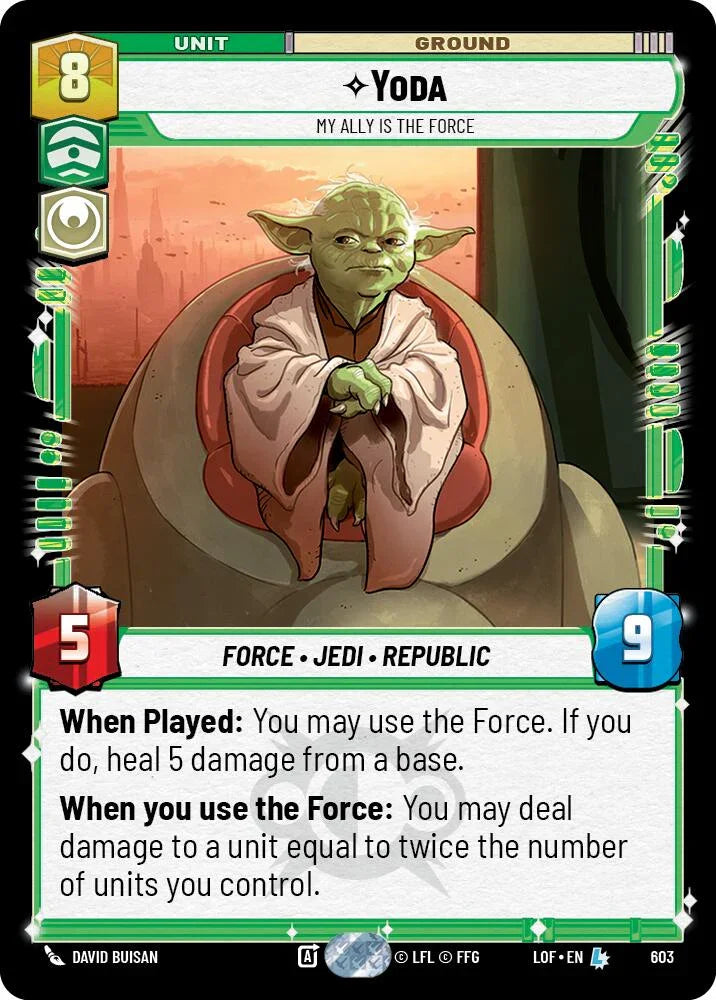 Yoda (603) - My Ally is the Force (Foil) (603) [Legends of the Force] (ONLINE ORDER ONLY)