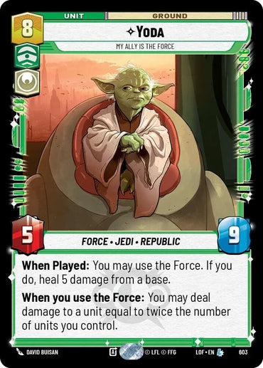 Yoda (603) - My Ally is the Force (Foil) (603) [Legends of the Force] (ONLINE ORDER ONLY)