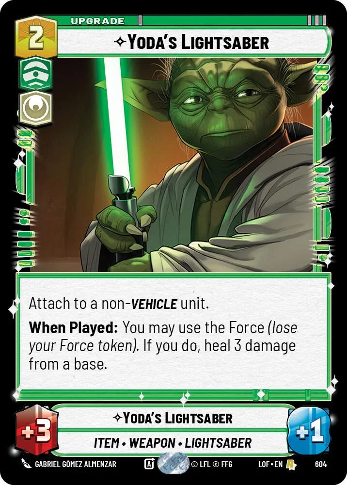 Yoda's Lightsaber (604) (Foil) (604) [Legends of the Force] (ONLINE ORDER ONLY)