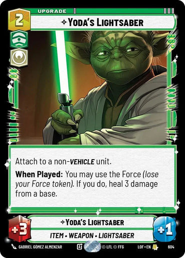 Yoda's Lightsaber (604) (Foil) (604) [Legends of the Force] (ONLINE ORDER ONLY)