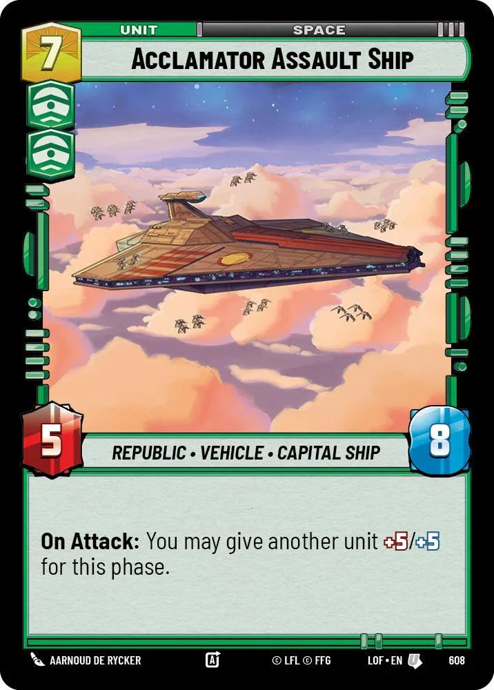 Acclamator Assault Ship (608) (Foil) (608) [Legends of the Force] (ONLINE ORDER ONLY)