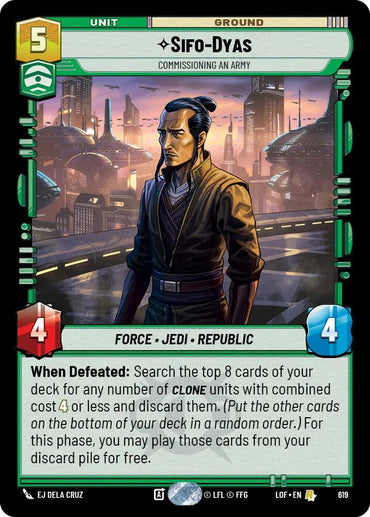 Sifo-Dyas (619) - Commissioning An Army (Foil) (619) [Legends of the Force] (ONLINE ORDER ONLY)