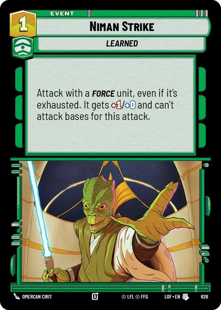 Niman Strike (626) (Foil) (626) [Legends of the Force] (ONLINE ORDER ONLY)