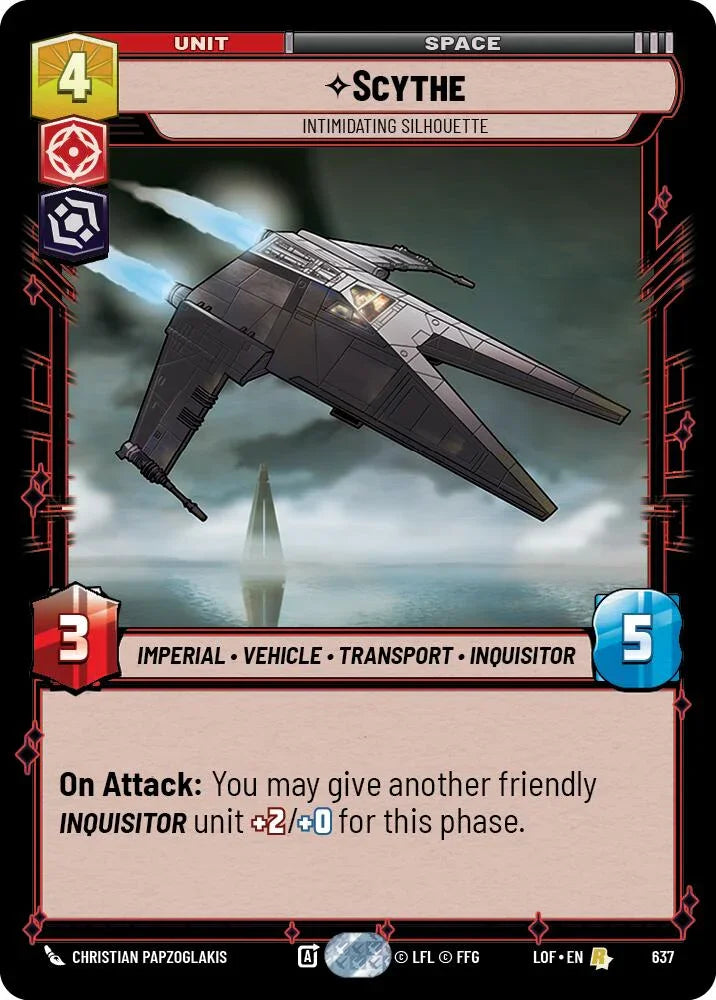 Scythe (637) - Intimidating Silhouette (Foil) (637) [Legends of the Force] (ONLINE ORDER ONLY)