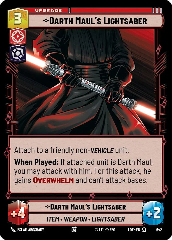 Darth Maul's Lightsaber (642) (Foil) (642) [Legends of the Force] (ONLINE ORDER ONLY)