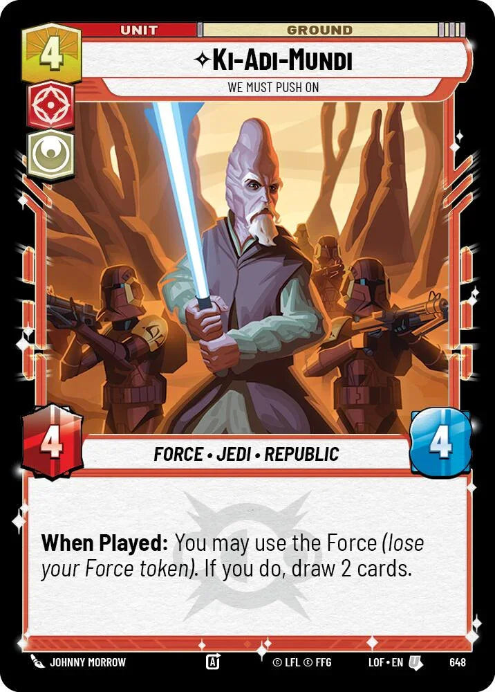Ki-Adi-Mundi (648) - We Must Push On (Foil) (648) [Legends of the Force] (ONLINE ORDER ONLY)
