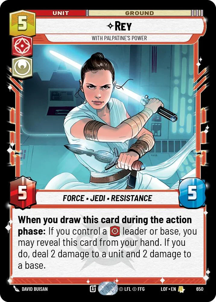 Rey (650) - With Palpatine's Power (Foil) (650) [Legends of the Force] (ONLINE ORDER ONLY)
