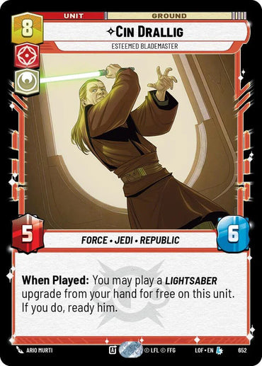 Cin Drallig (652) - Esteemed Blademaster (Foil) (652) [Legends of the Force] (ONLINE ORDER ONLY)