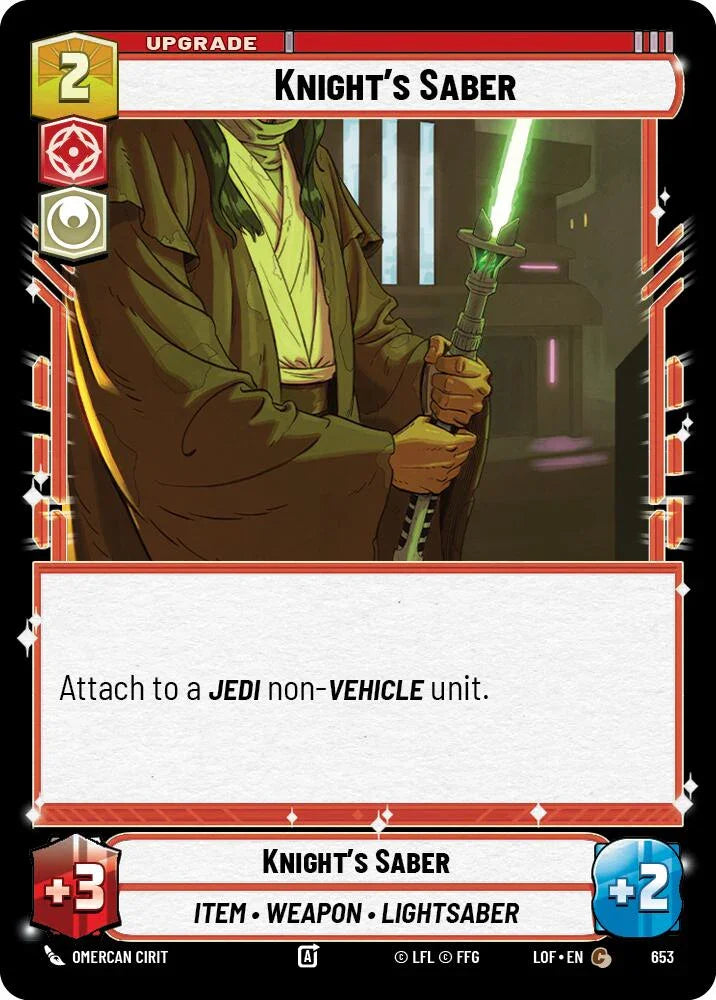 Knight's Saber (653) (Foil) (653) [Legends of the Force] (ONLINE ORDER ONLY)