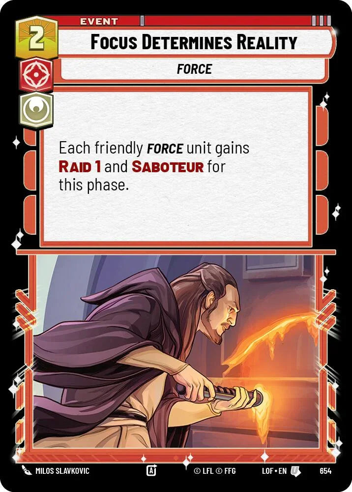 Focus Determines Reality (654) (Foil) (654) [Legends of the Force] (ONLINE ORDER ONLY)