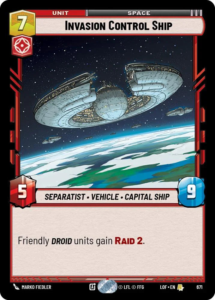 Invasion Control Ship (671) (Foil) (671) [Legends of the Force] (ONLINE ORDER ONLY)