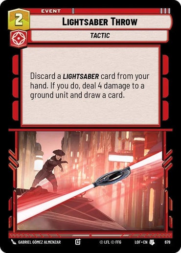 Lightsaber Throw (678) (Foil) (678) [Legends of the Force] (ONLINE ORDER ONLY)