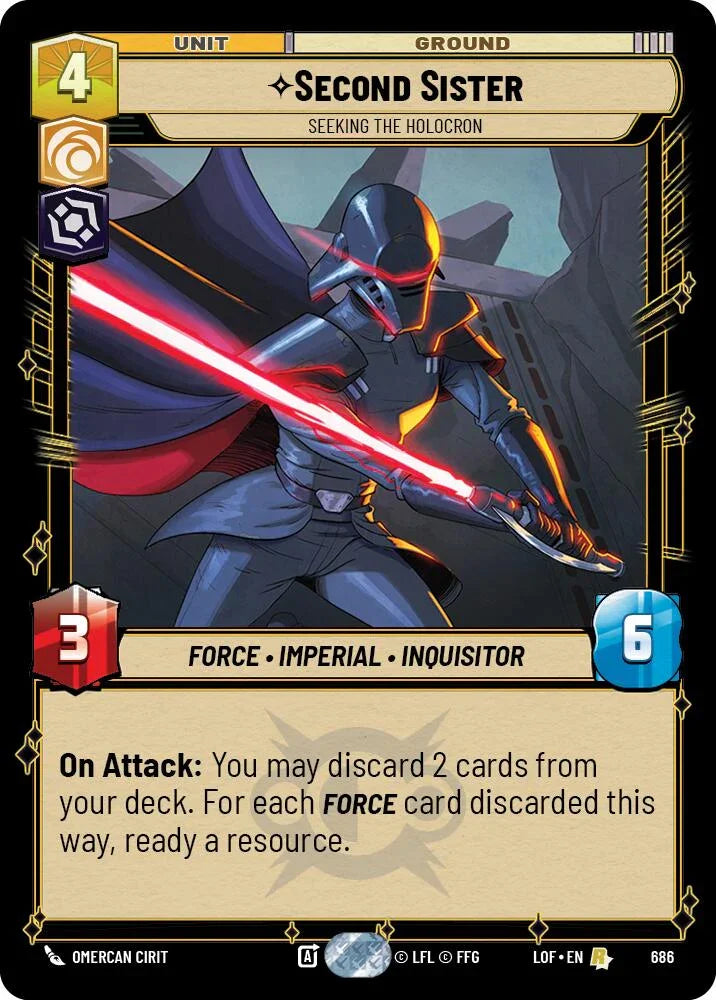 Second Sister (686) - Seeking the Holocron (Foil) (686) [Legends of the Force] (ONLINE ORDER ONLY)