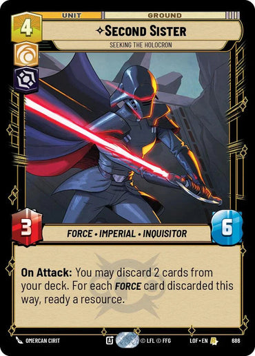 Second Sister (686) - Seeking the Holocron (Foil) (686) [Legends of the Force] (ONLINE ORDER ONLY)