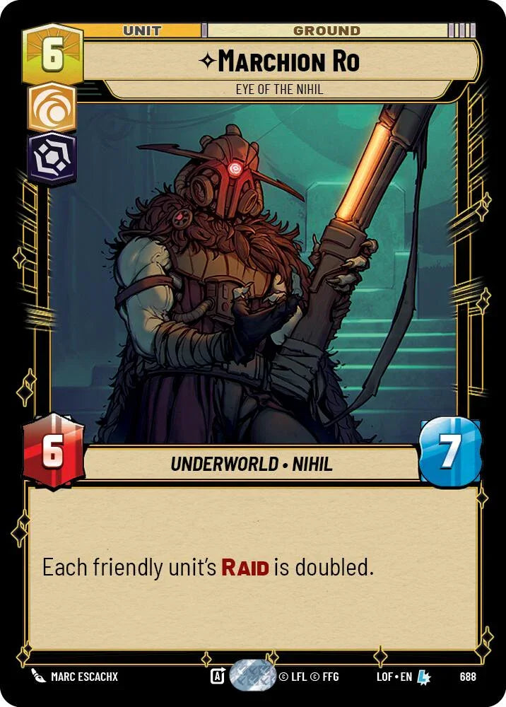 Marchion Ro (688) - Eye of the Nihil (Foil) (688) [Legends of the Force] (ONLINE ORDER ONLY)