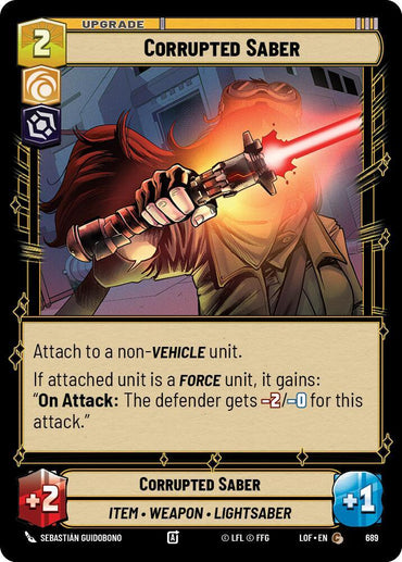 Corrupted Saber (689) (Foil) (689) [Legends of the Force] (ONLINE ORDER ONLY)