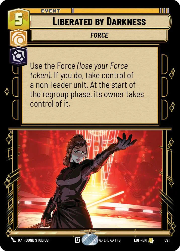 Liberated by Darkness (691) (Foil) (691) [Legends of the Force] (ONLINE ORDER ONLY)
