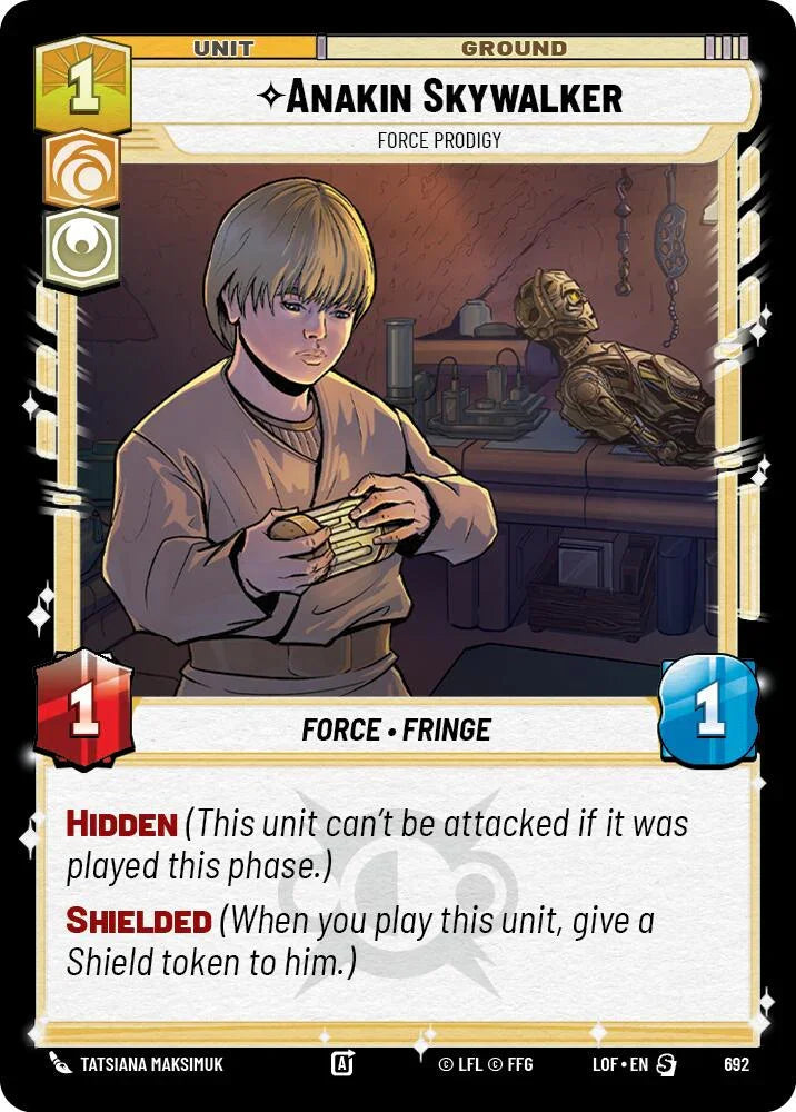 Anakin Skywalker (692) - Force Prodigy (Foil) (692) [Legends of the Force] (ONLINE ORDER ONLY)