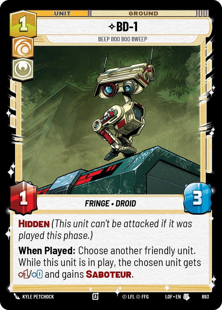 BD-1 (693) - Beep Boo Boo Bweep (Foil) (693) [Legends of the Force] (ONLINE ORDER ONLY)