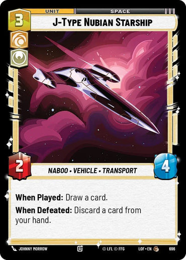 J-Type Nubian Starship (696) (Foil) (696) [Legends of the Force] (ONLINE ORDER ONLY)