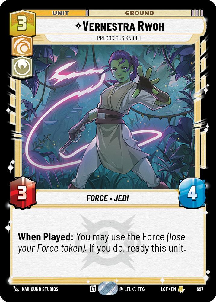 Vernestra Rwoh (697) - Precocious Knight (Foil) (697) [Legends of the Force] (ONLINE ORDER ONLY)