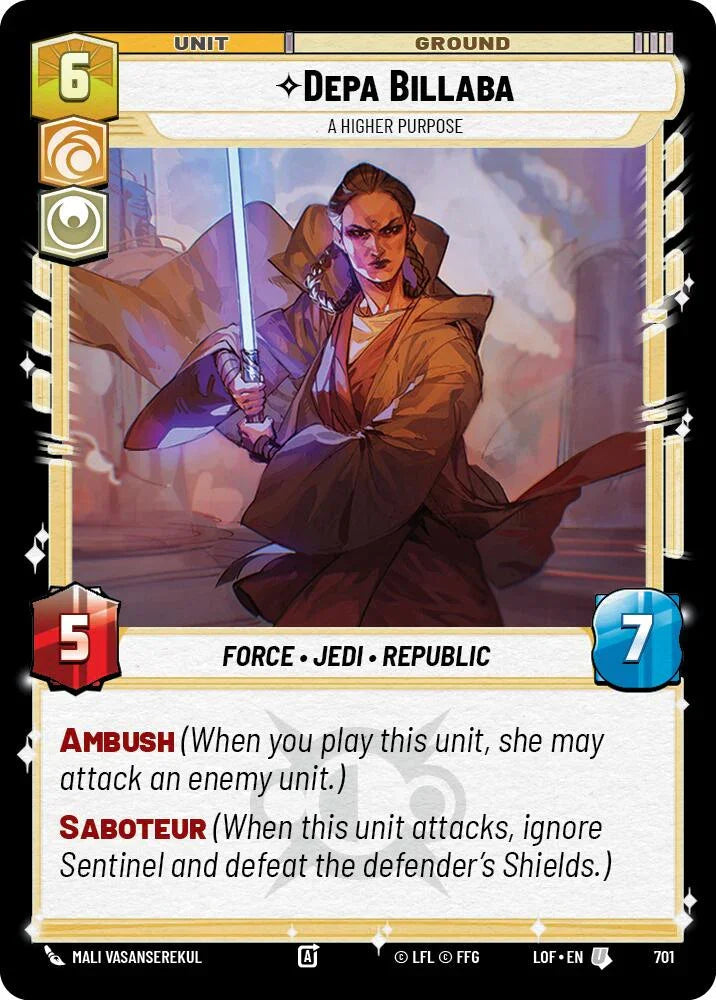 Depa Billaba (701) - A Higher Purpose (Foil) (701) [Legends of the Force] (ONLINE ORDER ONLY)