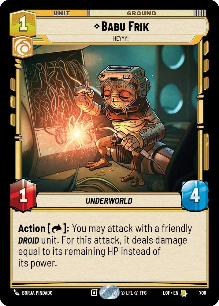 Babu Frik (708) - Heyyy! (Foil) (708) [Legends of the Force] (ONLINE ORDER ONLY)