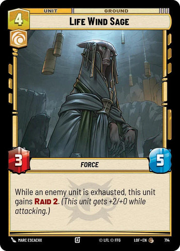 Life Wind Sage (714) (Foil) (714) [Legends of the Force] (ONLINE ORDER ONLY)