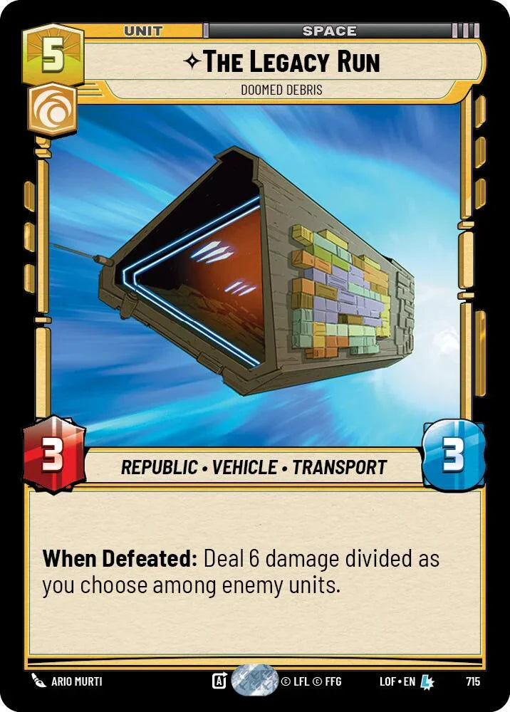 The Legacy Run (715) - Doomed Debris (Foil) (715) [Legends of the Force] (ONLINE ORDER ONLY)