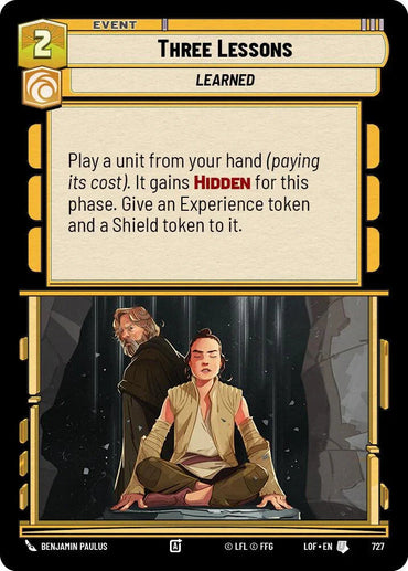 Three Lessons (727) (Foil) (727) [Legends of the Force] (ONLINE ORDER ONLY)