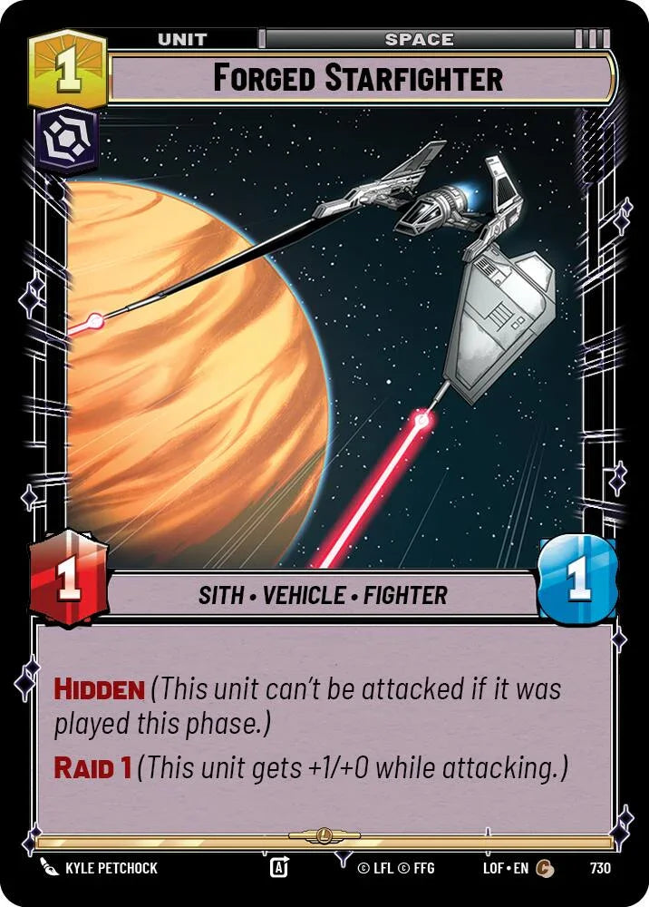 Forged Starfighter (730) (Foil) (730) [Legends of the Force] (ONLINE ORDER ONLY)
