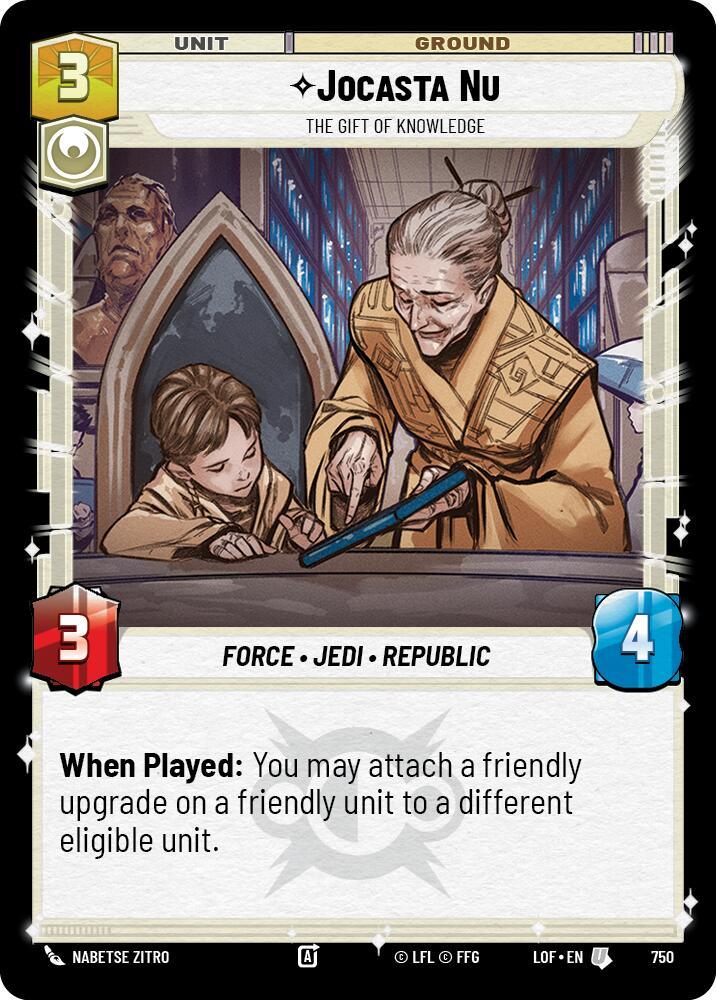 Jocasta Nu (750) - The Gift of Knowledge (Foil) (750) [Legends of the Force] (ONLINE ORDER ONLY)